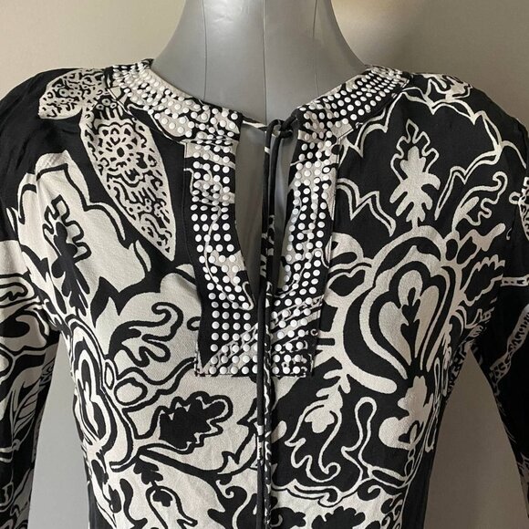 Gorgeous Bloomingdale’s Boho Silk-blend Tunic Top - Small - Picture 4 of 5